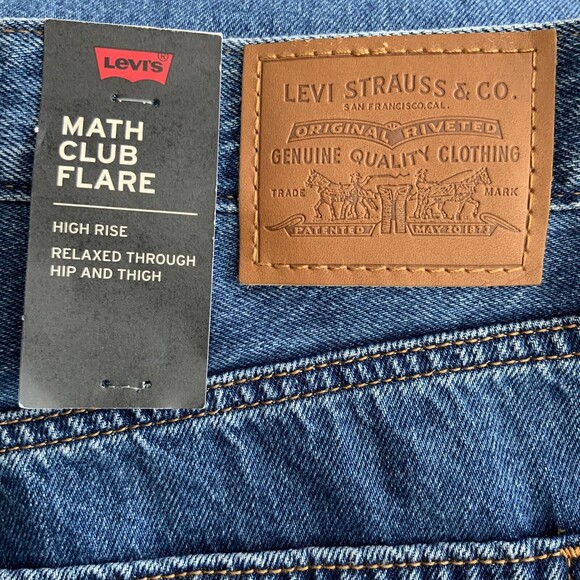 Levi’s Premium Math Club Flare Jeans High Rise Blue 31 - Picture 10 of 11